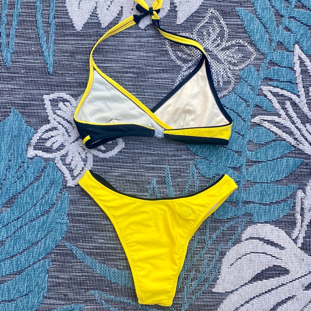 SOLD!!! Aurea Rio Boutique Bikini Set Halter Top With Brazilian Bottom XL - Picture 5 of 10